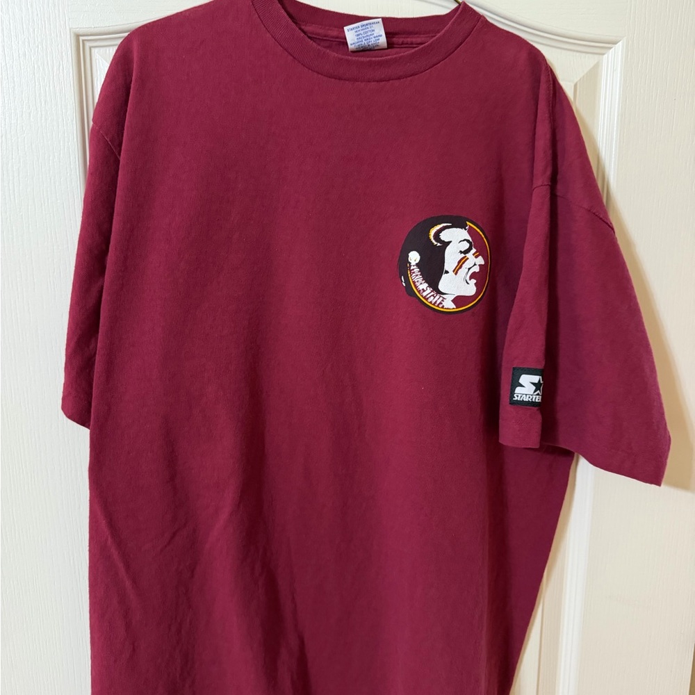 STARTER Florida State Maroon Short-Sleeve Logo Crewneck T-Shirt